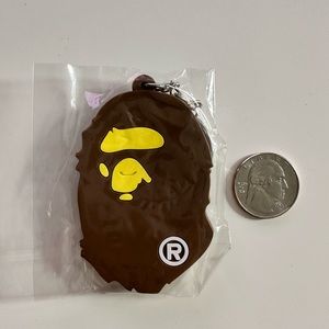 Bape A Bathing Ape Brown Classic Logo Ring Keychain